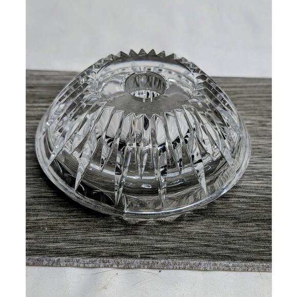 Princess House 80s Vtg Lead Crystal Glass 3-Way Candle Holder Pattern #845 - Picture 1 of 5